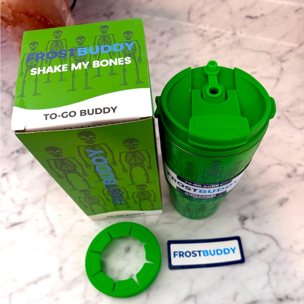 Frost Buddy Shake My Bones To-Go Buddy 32oz GLOW Tumbler Multi-Use NIB NWT - Picture 2 of 16